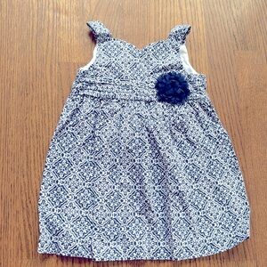 Special occasion by Marmellata navy blue and white dress 12 months